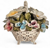 Bassano keramiek Mand met bloemen, Italië jaren 50