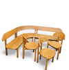 Zeer zeldzame Ansager mobler set, tafel, bank 3x stoelen / hoekbank