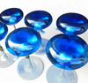 6 x Mambo low Bubble Stool by Archirivolto Design for Delight 2003 / Italy / blue Lucite