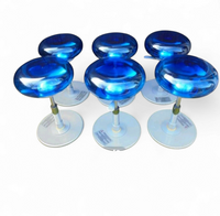 6 x Mambo low Bubble Stool by Archirivolto Design for Delight 2003 / Italy / blue Lucite