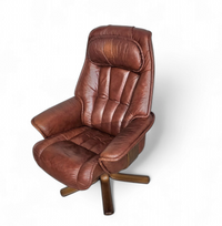 Relax / lounge chair / ottoman / Hjellegjerde Møbel / Sweden Recliner + footstool 1980s