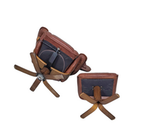 Relax / lounge chair / ottoman / Hjellegjerde Møbel / Sweden Recliner + footstool 1980s