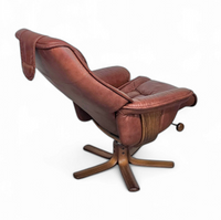 Relax / lounge chair / ottoman / Hjellegjerde Møbel / Sweden Recliner + footstool 1980s