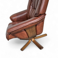 Relax / lounge chair / ottoman / Hjellegjerde Møbel / Sweden Recliner + footstool 1980s