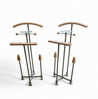 2 x Vintage design Auronde dressboy or butler stand by Frans de la Haye for Auping