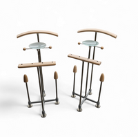 2 x Vintage design Auronde dressboy or butler stand by Frans de la Haye for Auping