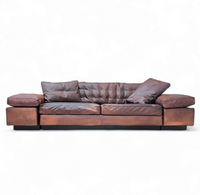 Antonello Mosca giorgetti bank royal jaren 70 cognac leer / patina