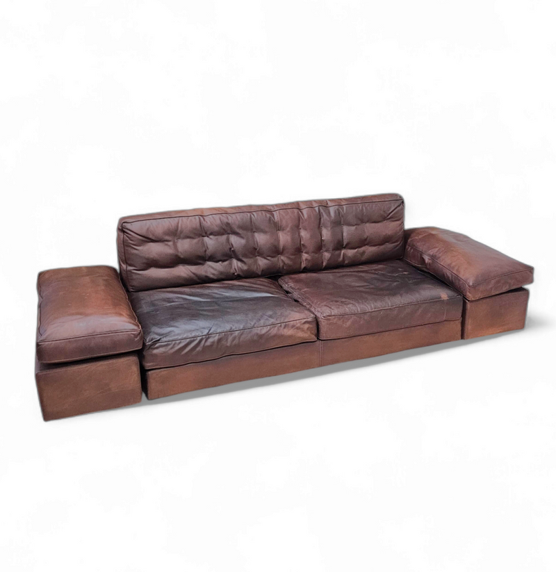 Antonello Mosca giorgetti bank royal jaren 70 cognac leer / patina