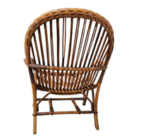 Bamboe lounge stoel jaren 70