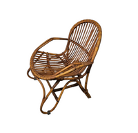Bamboe lounge stoel jaren 70