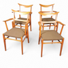 Set of 4 x German / cow horn dining arm chairs / Lübke 1950s / Extremely rare /