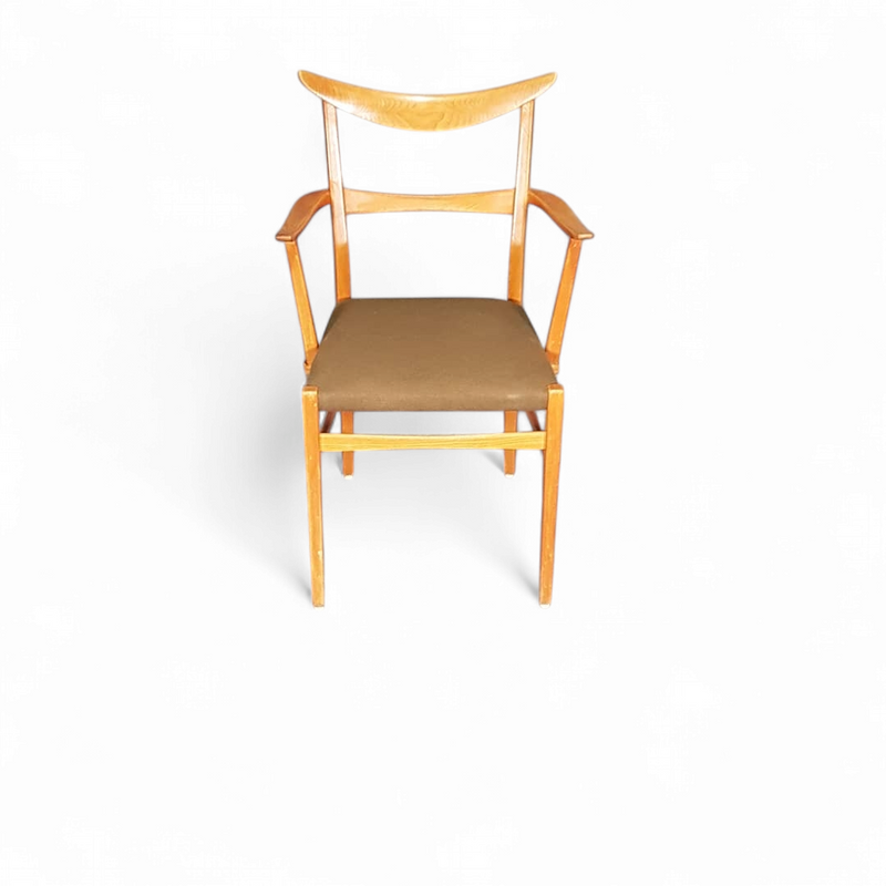 Set of 4 x German / cow horn dining arm chairs / Lübke 1950s / Extremely rare /