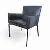 2 x Manet Minotti arm chairs 1990s /dark brown leather / chrome

Height 83