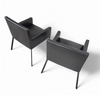 2 x Manet Minotti arm chairs 1990s /dark brown leather / chrome

Height 83