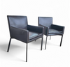 2 x Manet Minotti arm chairs 1990s /dark brown leather / chrome

Height 83