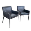 2 x Manet Minotti arm chairs 1990s /dark brown leather / chrome

Height 83