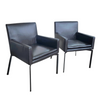 2 x Manet Minotti arm chairs 1990s /dark brown leather / chrome

Height 83