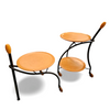 Matching set / 3-WHEEL DESIGN SERVING TROLLEYS / SIDE TABLES
IN STEEL & BEECH BY BONALDO
ITALY 1990S