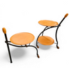 Matching set / 3-WHEEL DESIGN SERVING TROLLEYS / SIDE TABLES
IN STEEL & BEECH BY BONALDO
ITALY 1990S