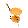 Matching set / 3-WHEEL DESIGN SERVING TROLLEYS / SIDE TABLES
IN STEEL & BEECH BY BONALDO
ITALY 1990S