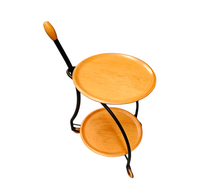 Matching set / 3-WHEEL DESIGN SERVING TROLLEYS / SIDE TABLES
IN STEEL & BEECH BY BONALDO
ITALY 1990S