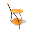 Matching set / 3-WHEEL DESIGN SERVING TROLLEYS / SIDE TABLES
IN STEEL & BEECH BY BONALDO
ITALY 1990S