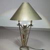 Brutalist lamp / metal shade
Height 77
Width 53 cm