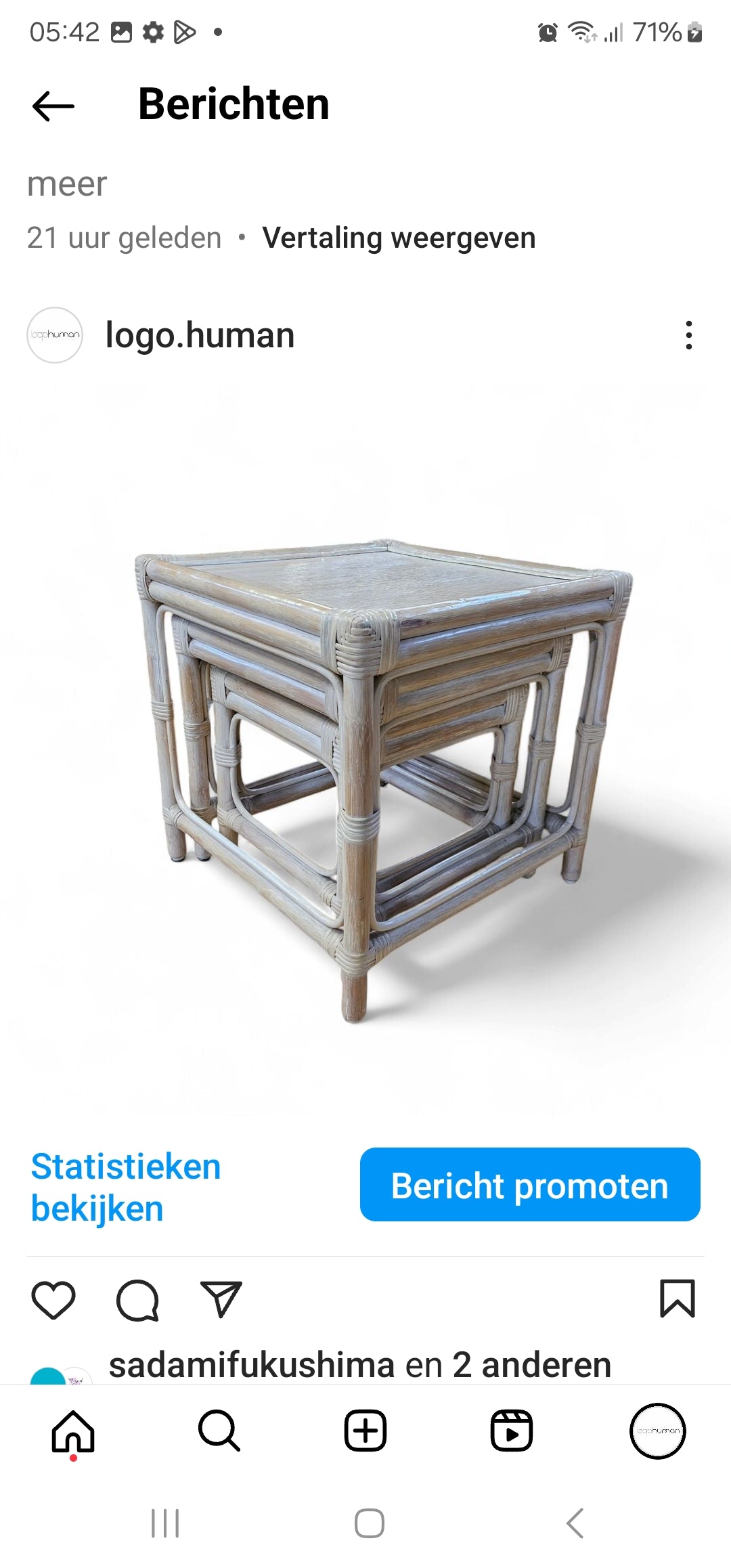 Mid-Century Bamboo & Rattan Nesting Tables