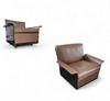 2 x Black Shell & brown Leather 620 Chair Programme Lounge Chair by Dieter Rams for Vitsoe, 1980s
