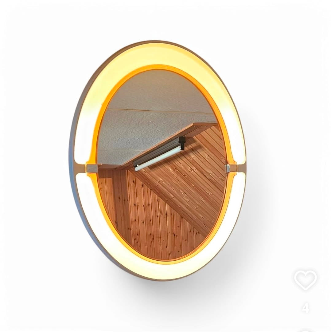 Allibert mirror / bathroom set 1970s / back light / set of 4