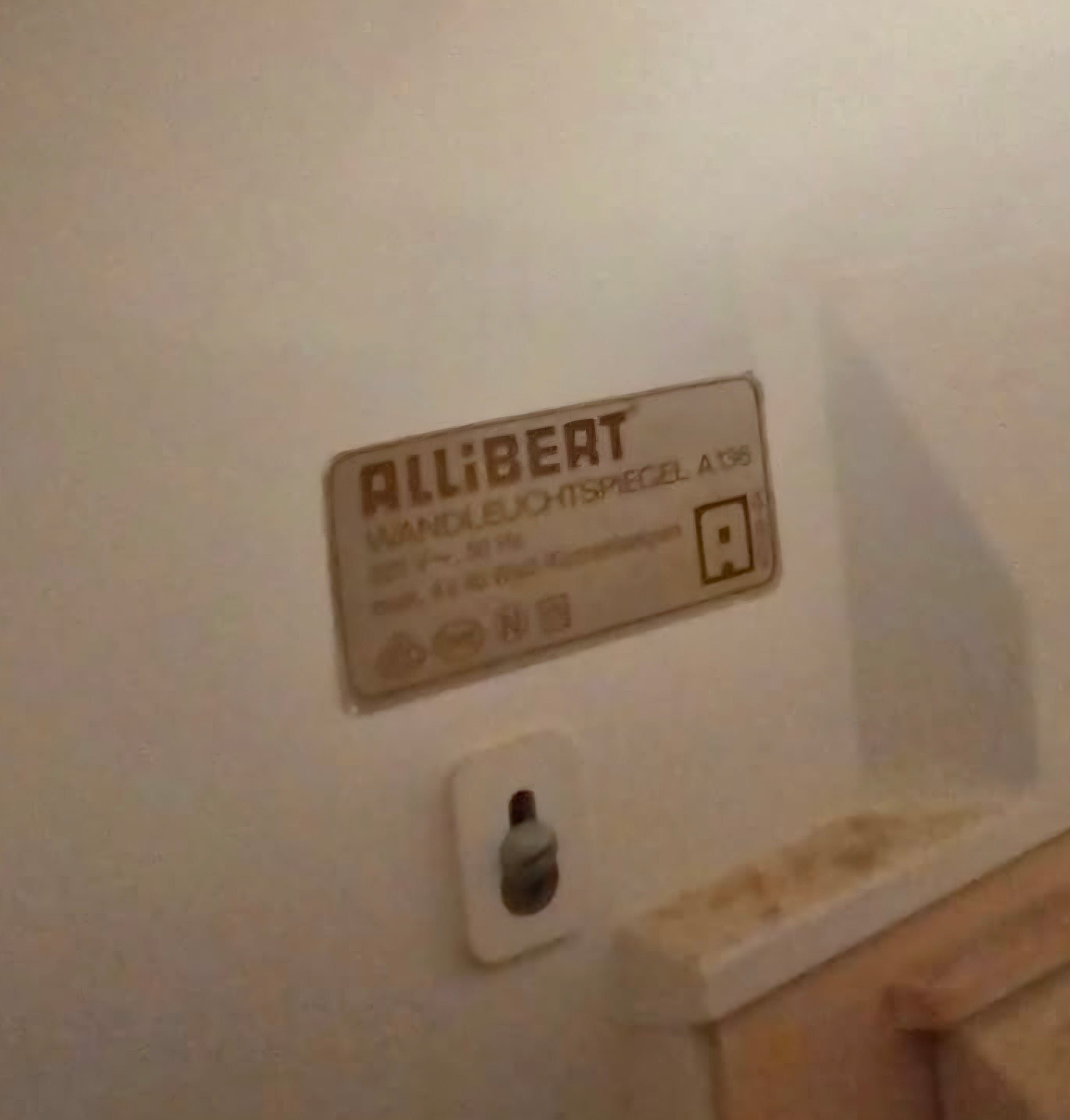 Allibert mirror / bathroom set 1970s / back light / set of 4