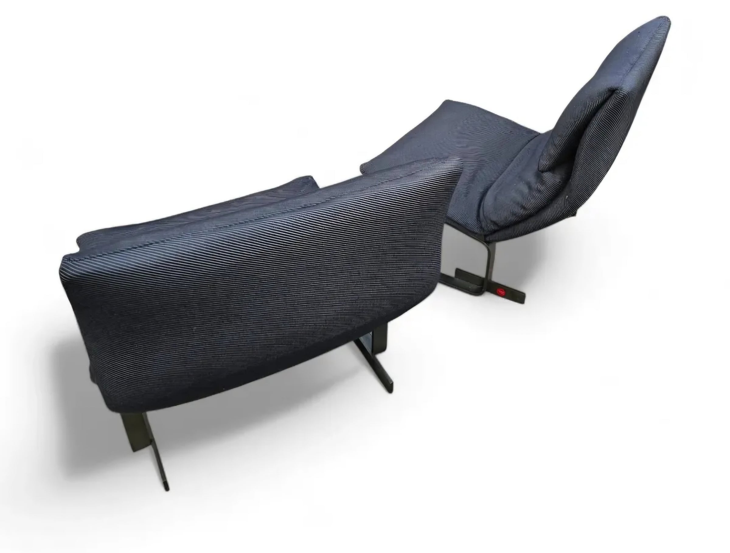 Vintage Italian design Onda Wave lounge chairs fauteuils Giovanni Offredi / Saporiti 1980s