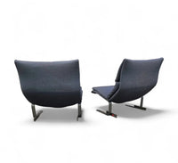 Vintage Italian design Onda Wave lounge chairs fauteuils Giovanni Offredi / Saporiti 1980s