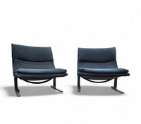 Vintage Italian design Onda Wave lounge chairs fauteuils Giovanni Offredi / Saporiti 1980s