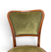 6 x Classic Thonet dining chairs / velvet upholstery / 1960s /