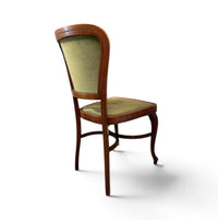 6 x Classic Thonet dining chairs / velvet upholstery / 1960s /