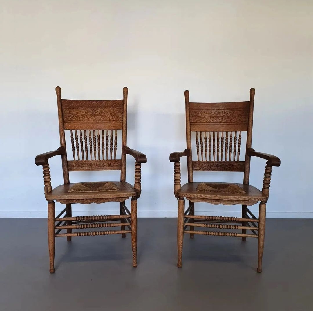 Unieke Belle Epoque stoelen (schudstoelen)