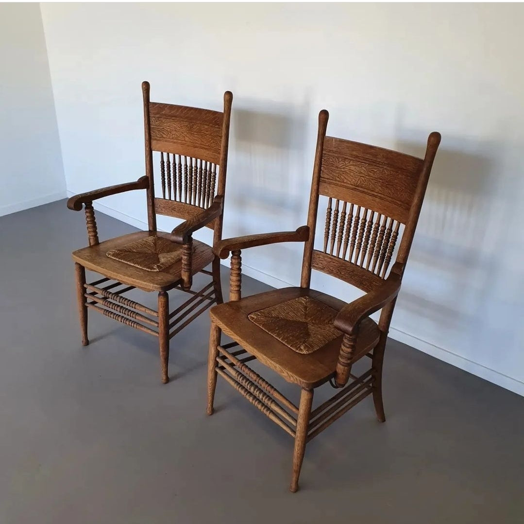 Unieke Belle Epoque stoelen (schudstoelen)