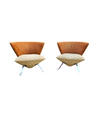 Giorgio Saporiti Postmoderne Jada Slipper Stoelen
 Zeer zeldzaam two-tone model uit de jaren 70