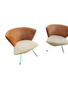 Giorgio Saporiti Postmoderne Jada Slipper Stoelen
 Zeer zeldzaam two-tone model uit de jaren 70