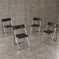 Postmodern set of four Tamara folding chairs manufactured by Arrben / Italy 1970's /