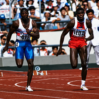 Original / signed / iconic photo / 100m final Seoul 1988s / Cult Art Photo / signed