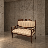 Antique mahogany settee in the Empire style / Directoire style / 1920s