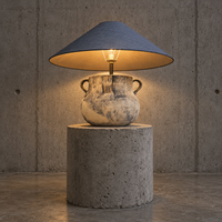 Large Vallauris vase lamp 1970s / marked
