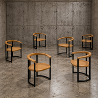 6 × Italian Achillea Chair for Ycami Collection / Tito Agnoli / 1970s