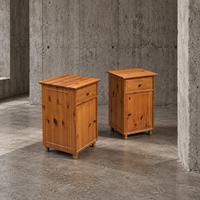 2 x Leksvik Ikea bedside table / with drawer and cupboard / left - right doors