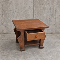 2 x matching oak magazine tables / night stands