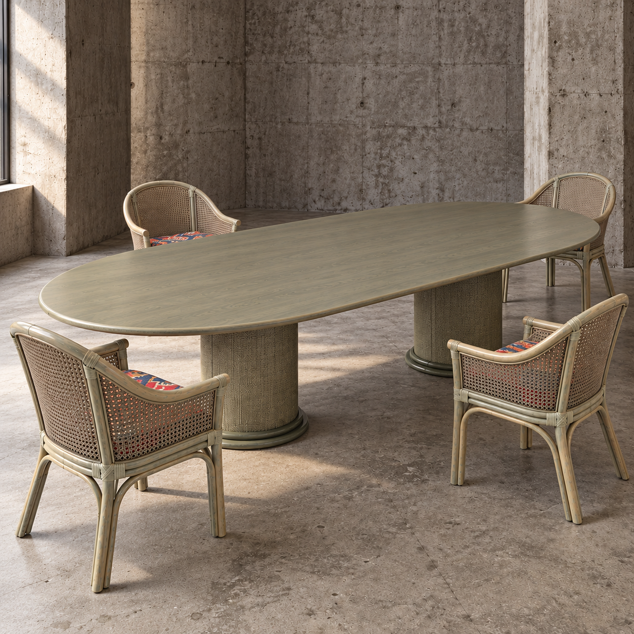 Rohé Noordwolde dining set / table / 4 x matching chair / 1980s / very good condition /