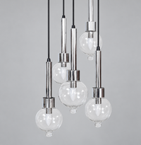 Abo Randers cascade 5 drop lamp for A/S Denmark 1970s