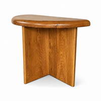 Solid oak matching side / coffee tables / 1970s